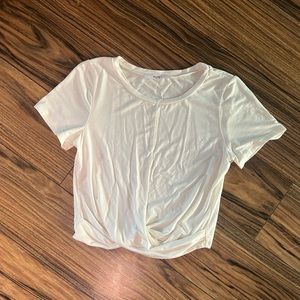 White Short Sleeve Crop Top